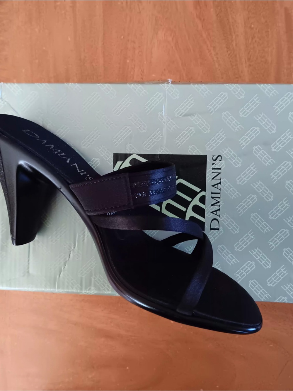 Damiani's Black Slip-On Mule Sandal